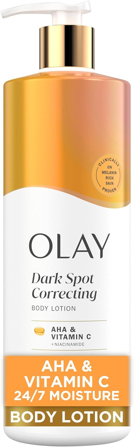 Olay Dark Spot Correcting Body Lotion with AHA, Vitamin C and Niacinamide, Exfoliating Body Lotion to Lift Away Discoloration, 502 mL